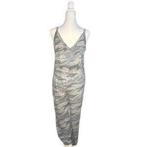 Camouflage tank top jumpsuit